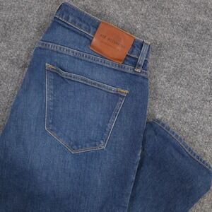 Ace Rivington Jeans Mens‎ 34X28 Blue Candiani Denim Athletic Taper Medium Wash